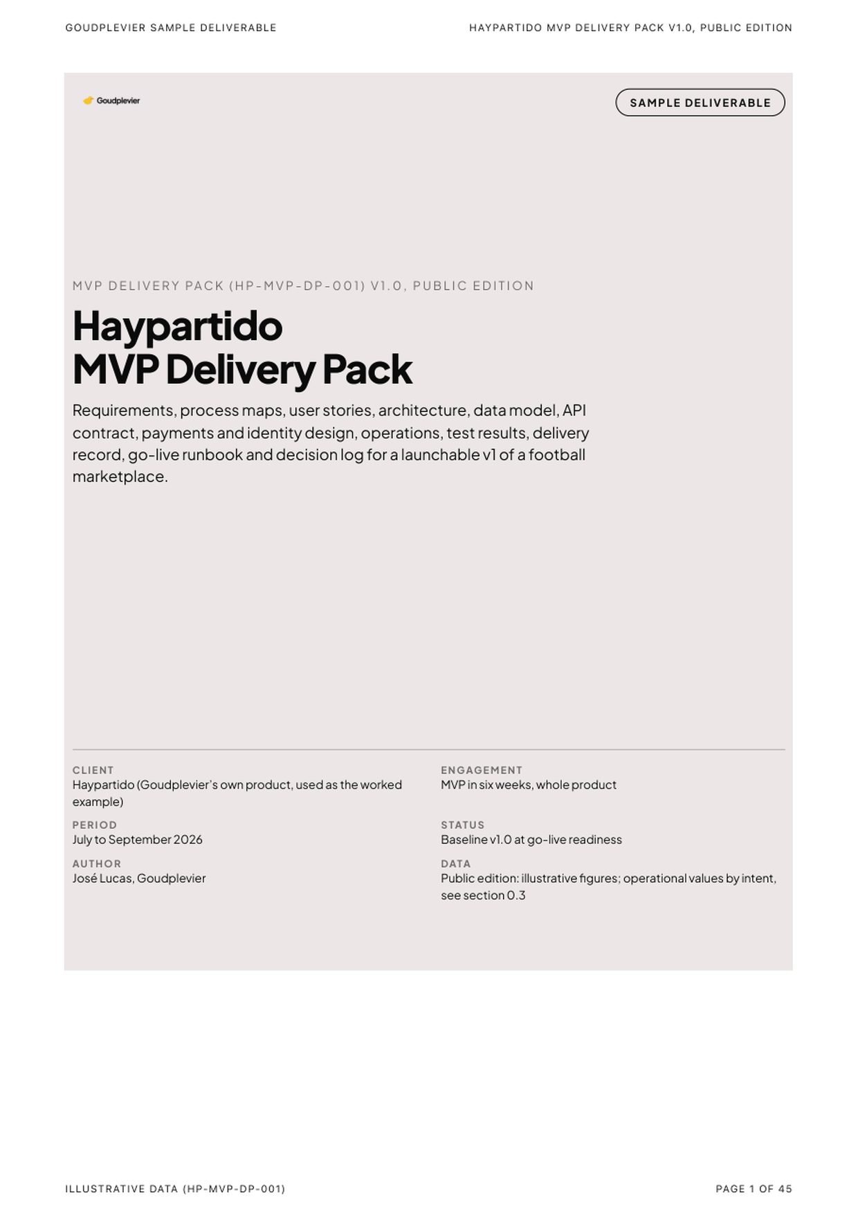 Haypartido MVP Delivery Pack, page 1