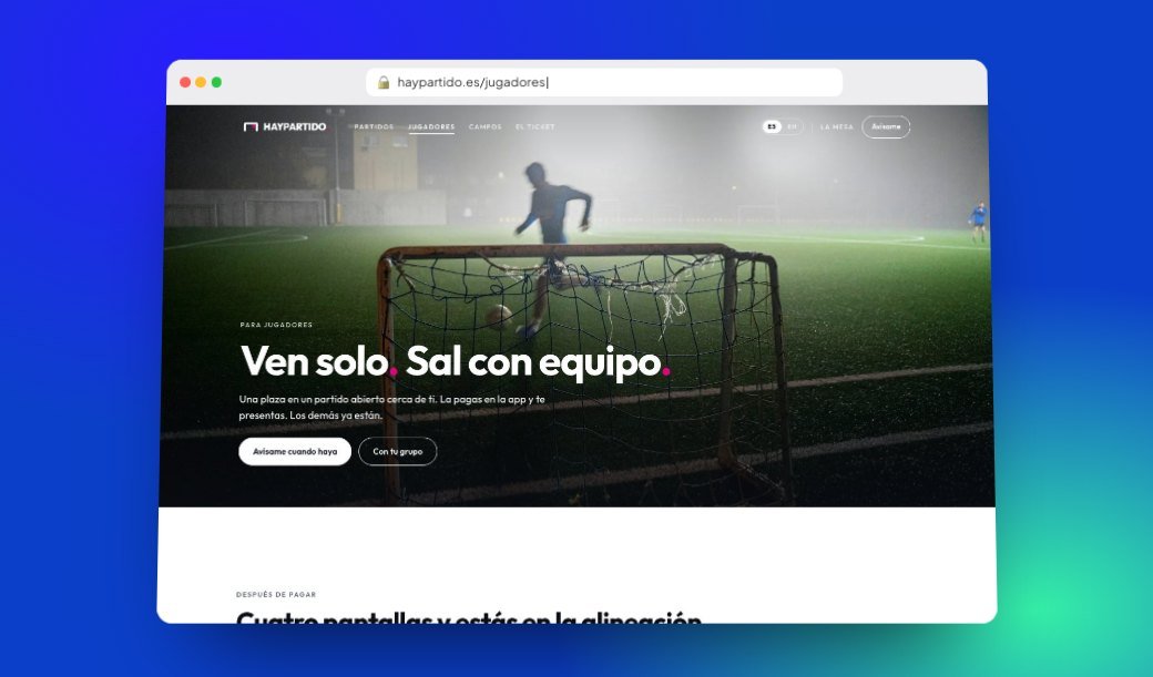 haypartido.es in a browser